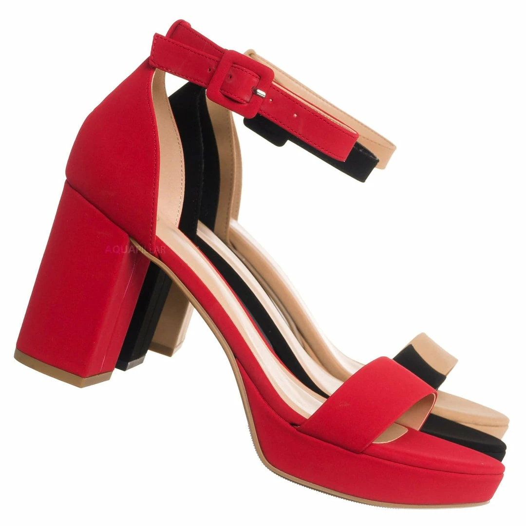 Delicious New Century Chunky Block Heel Sandal, Women Two Piece Dress Shoes