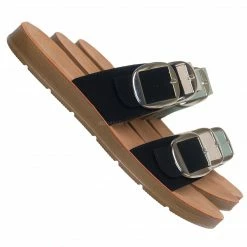 Soda Hello Lightweight Foam Footbed Slide Sandal, Women Double Buckle Slipper New