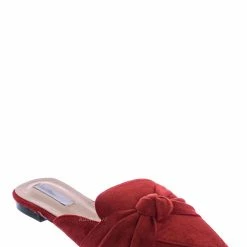 Forever Link Mules11 Knotted Pointed Toe Slides - Women's Slide In Close Toe Slipper New