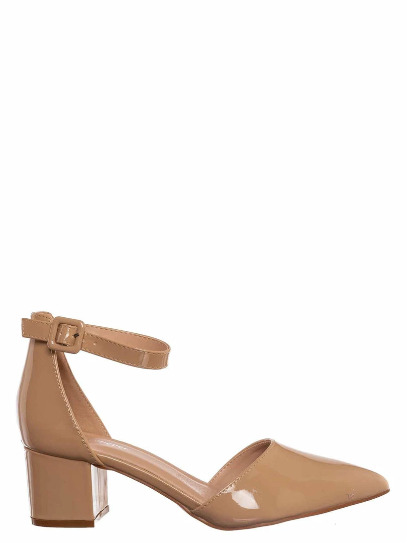 Forever Link Nataly01 Low Block Heel D'Orsay Pump - Pointed Toe Two Piece Office Dress Shoes New