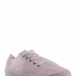 La Shailah Continue10 Thick Rubber Sole Sneaker -Unisex Lace Up Plain Loafer W Raw Trimming New