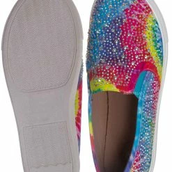 Forever Link Design08K Children Rhinestone Crystal Slip On Sneaker - Kids Girl Sporty Loafer New