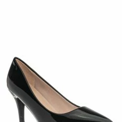 Forever Link Heels Sanzi2 Low Stiletto Heel Pumps - Slip On Dress Shoes Solid Or Animal Prints