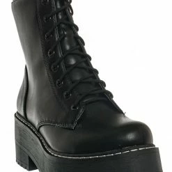 Soda Fling Utilitarian Combat Boots On Chunky Platform - Unisex Bootie. New