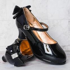 Little Angel Tasha922 Kids Block Heel Mary Jane Pump - Girl Wedding Dress Shoes