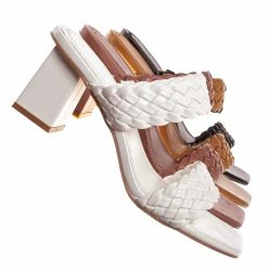 Bamboo Lasting20 Block Heel Woven Mule - Womens Braided Shoes