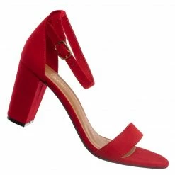 Bamboo Striking01 Retro Chunky Block Heel Sandal - Womens Open Toe Two Piece Dress Shoe