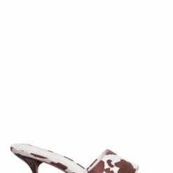 Anne Michelle Align03 Square Toe Slide In Mule - Women High Heel Slipper Cow Vinyl New