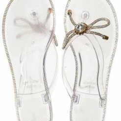 Wild Diva Jolie44 Rhinestone Crystal Jelly Slide, Women Lucite Flip Flop