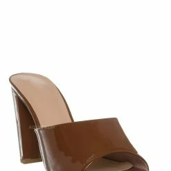 Top Moda Pita5 Block Heel Slip On Mule - Women Slide In Slipper Shoes