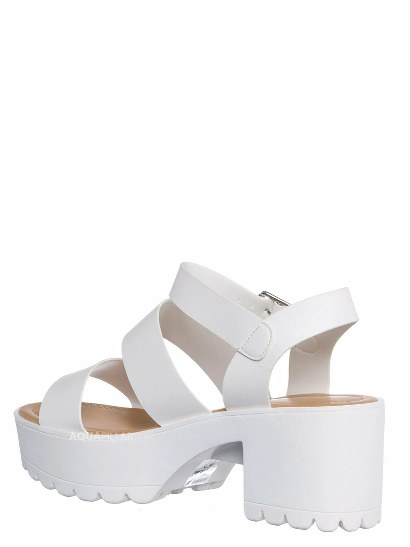 Soda Account Gladiator Lug Sole Clog Sandal, Women Open Toe Shoe New