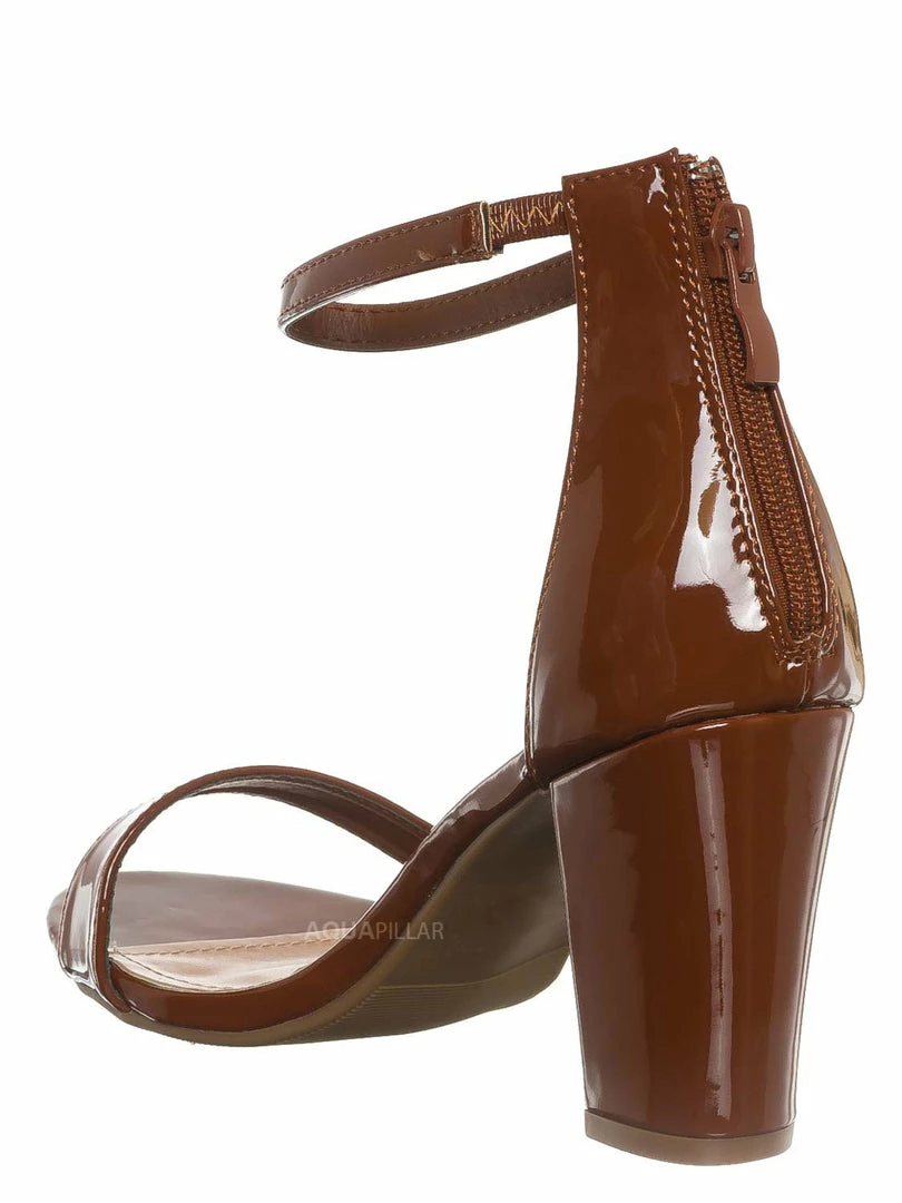 Top Moda Hannah1 Chunky Heel Two Piece Sandal - Women Evening Open Toe Dress Shoes New