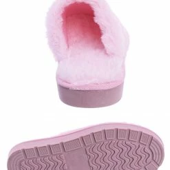 Bamboo Snuggle07 Furry Flatbed Slipper Mule - Mukluk Winter Slip On For Men & Women