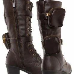 Forever Link Pacific34K Children's Block Heel Utility Combat Boot New