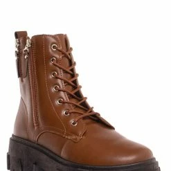 Forever Link Atlantic06 Double Zipper Lace Up Combat Bootie New
