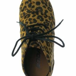 City Classified Rex Hidden Wedge Heel Bootie - Women Lace Up Oxford Ankle Boots