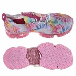 Forever Link Flow19 Stretch Elastic Mesh Sneaker - Festival Lace Up Rubber Air Bubble Cushion