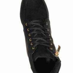 Forever Link Peggy56 90's Zip Hidden Wedge Sneaker - Athleisure Lace Up Casual Heel