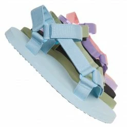 Wild Diva Heart01 Hook Loop Sport Sandal, Women Lighweight EVA Foam Shoes