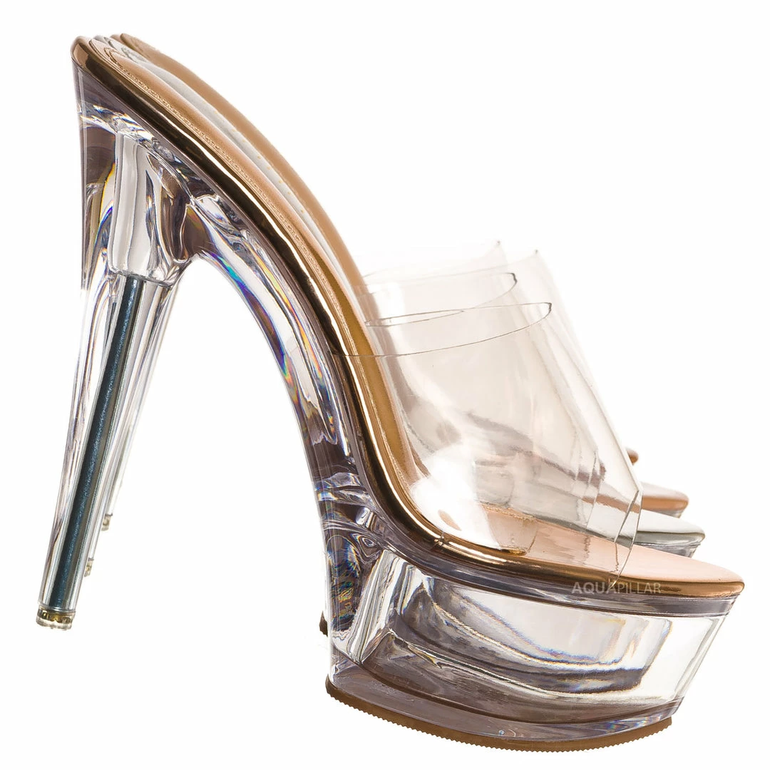 Liliana Mafia4 Clear Perspex High Heel Platform - Women Dance Shoes