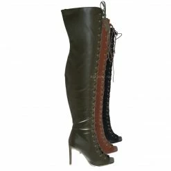 Liliana New Drip1 Victorian Lace Up Combat Boots - Women Corset Shoes