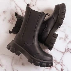 Bamboo New Tetris09 Calf High Chelsea Unisex Dress Boots