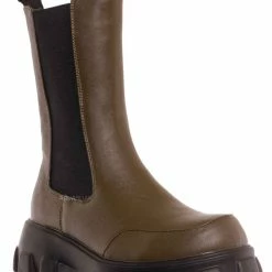 Bamboo New Tetris09 Calf High Chelsea Unisex Dress Boots