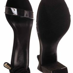 Wild Diva New Morrina01 Leg Wrap Block Heel Sandal - Women Lucite Shoes