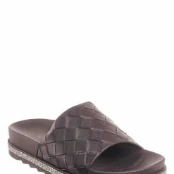 Forever Link Great12 Rhinestone Woven Flatform Sandal - Women Platform Slides New