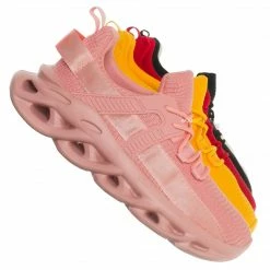 La Shailah Brave12 Chunky Elastic Mesh Sneaker - Unisex Sculpted Outsole Shoes