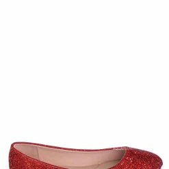 Forever Link Larissa95 Rhinestone Crystal Ballet Flat - Women Round Toe Padded Ballerina Shoe New