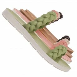 Soda Joyful Puffy Braided Flat Sandal, Women's Comfy Slipper New