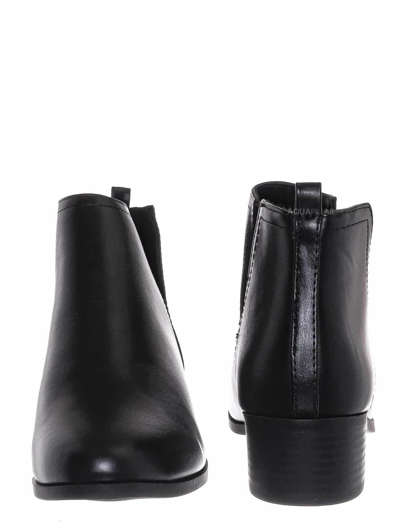 Soda Rapid Slip On Cut Out Bootie - Western Chelsea Split Shaft Ankle Boot