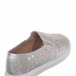 Forever Link Design08K Children Rhinestone Crystal Slip On Sneaker - Kids Girl Sporty Loafer New