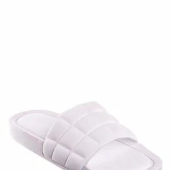 Forever Link New Comex16 Boho Quilted Padded Sandal - Women Slide Molded Footbed Slipper Sandal