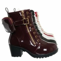 Forever Link New Access39K Childrens Utility Pouch Combat Boots - Girls Shoes