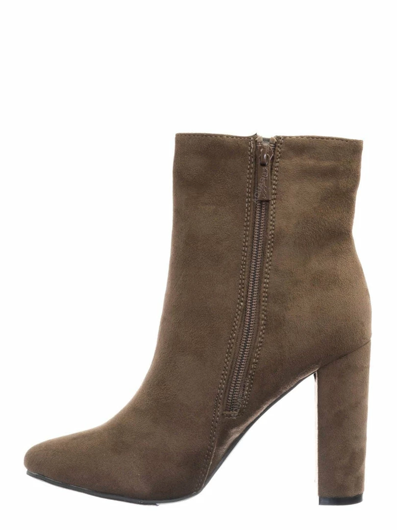 Breckelle's Lisa12 20s Retro Fringe Ankle Bootie - Flappy Tassel Block High Heel Dress Boots