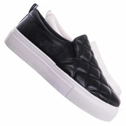 Bamboo New Story02 Flatform Quilted Sneaker -Women Matelassé Slip On Sporty Platform Loafer