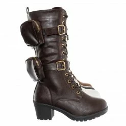 Forever Link Pacific34K Children's Block Heel Utility Combat Boot New