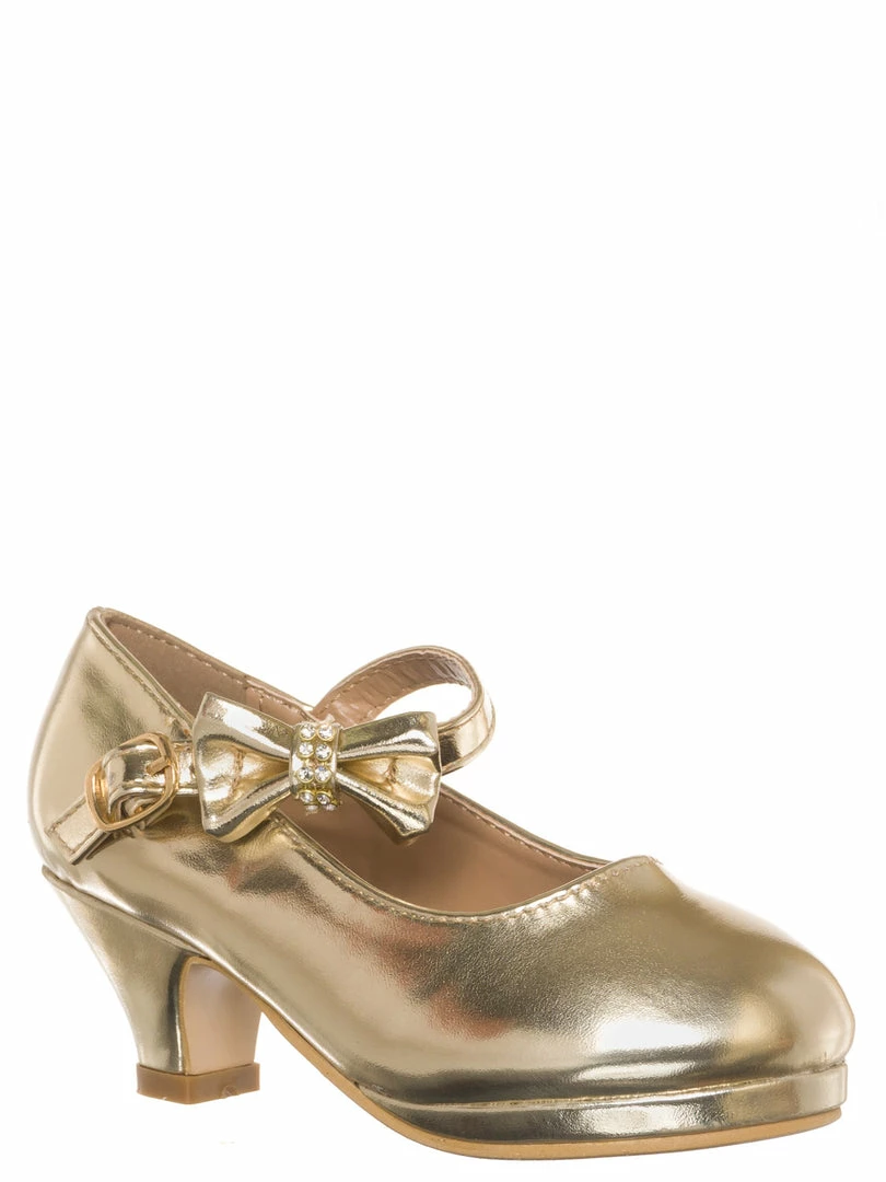 Forever Link New Dana62K Children Girl Rhinestone Round Toe Mary-Jane Dress Pump W Platform