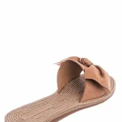 Bamboo Athena12 Espadrille Woven Knotted Bow Slides - Jute Rope Weaved Slip On Sandal