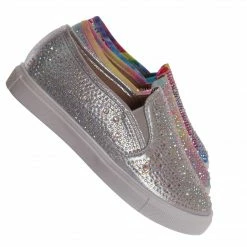 Forever Link Design08K Children Rhinestone Crystal Slip On Sneaker - Kids Girl Sporty Loafer New