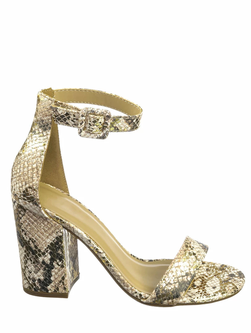 Delicious Iris Open Toe Chunky Heel Sandals - Women's 2 Piece Ankle Strap Dress Shoes