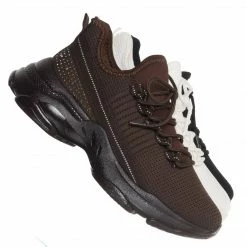 Bamboo New Hana47 Rhinestone Studded Knit Nylon Stretch Sneaker