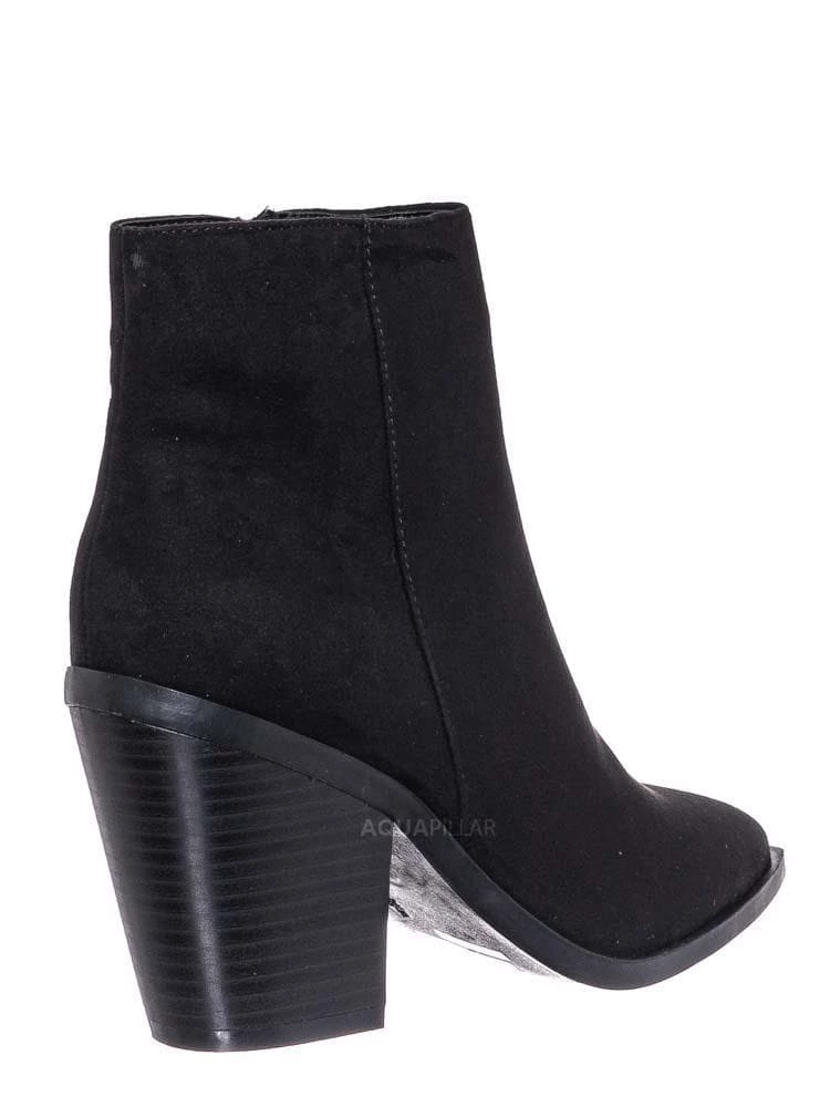Bamboo Upstream03 Classic Block Heel Bootie New