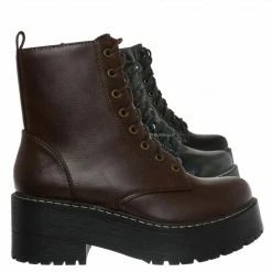 Soda Fling Utilitarian Combat Boots On Chunky Platform - Unisex Bootie. New