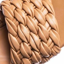 Bamboo Zeal08 High Heel Puffy Woven Mule - Women Stiletto Pillow Weave Sandal