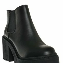 Soda New Bliss Block Heel Chelsea Boots - Women Lug Sole Dress Shoes