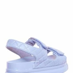 Bamboo Reiki03 Quilted Footbed Flatform Sandal - Women's Comfy Molded Shoe