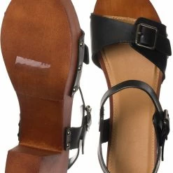 Wild Diva Kyrie36 Lightweight Wooden Clog Sandal, Women Comfort Shoes